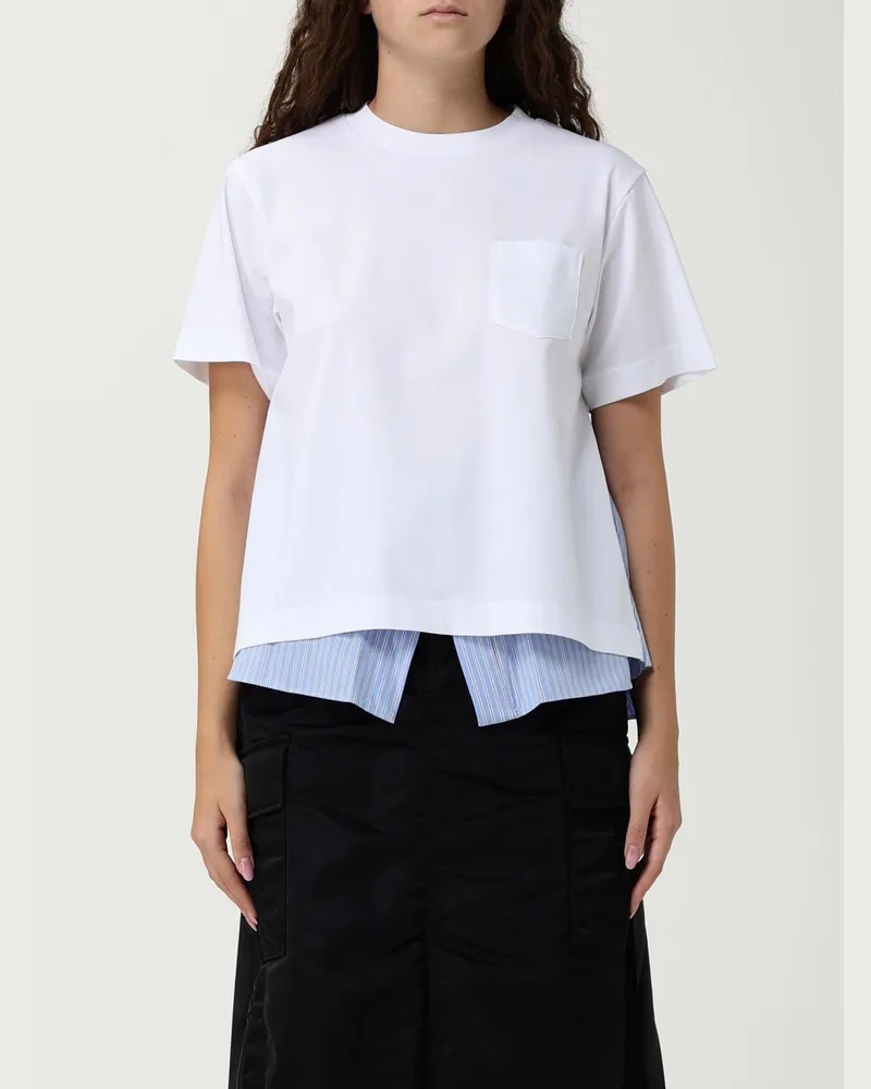 Sacai T-shirt damen Weiß