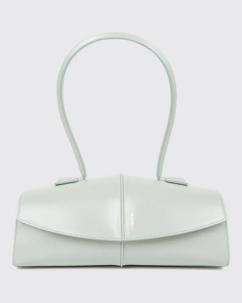 Jil Sander Linea Schultertasche aus Kalbsleder mit röhrenförmigem Griff Jade