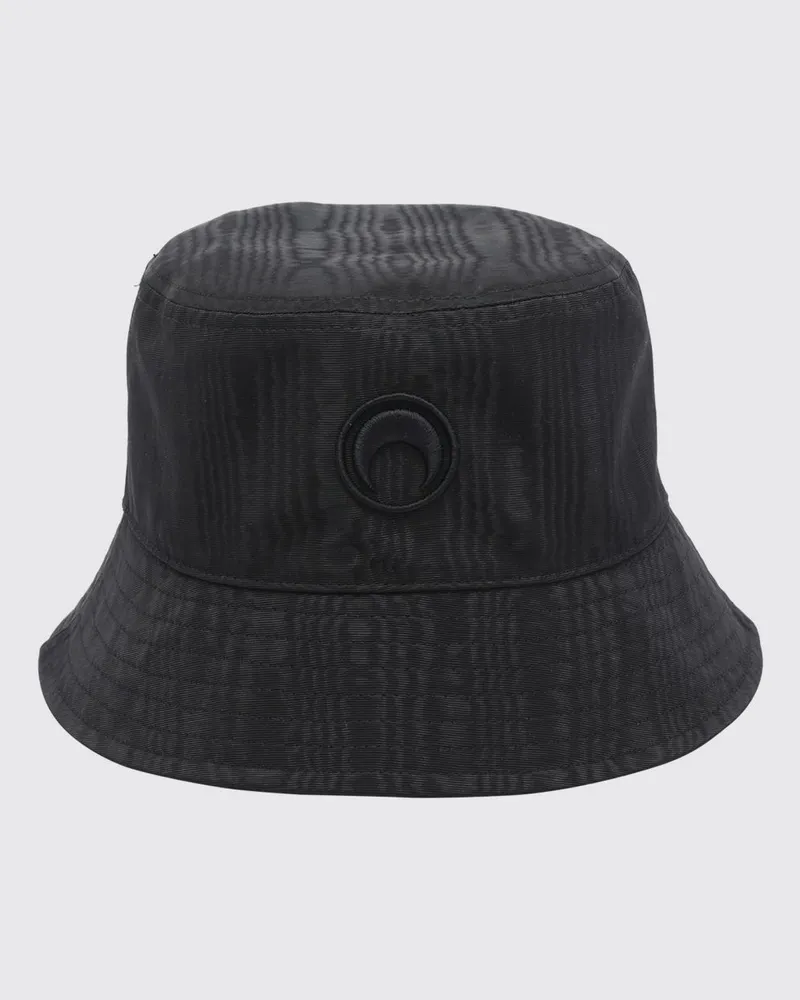 Marine Serre Fischerhut aus recyceltem Polyester Schwarz