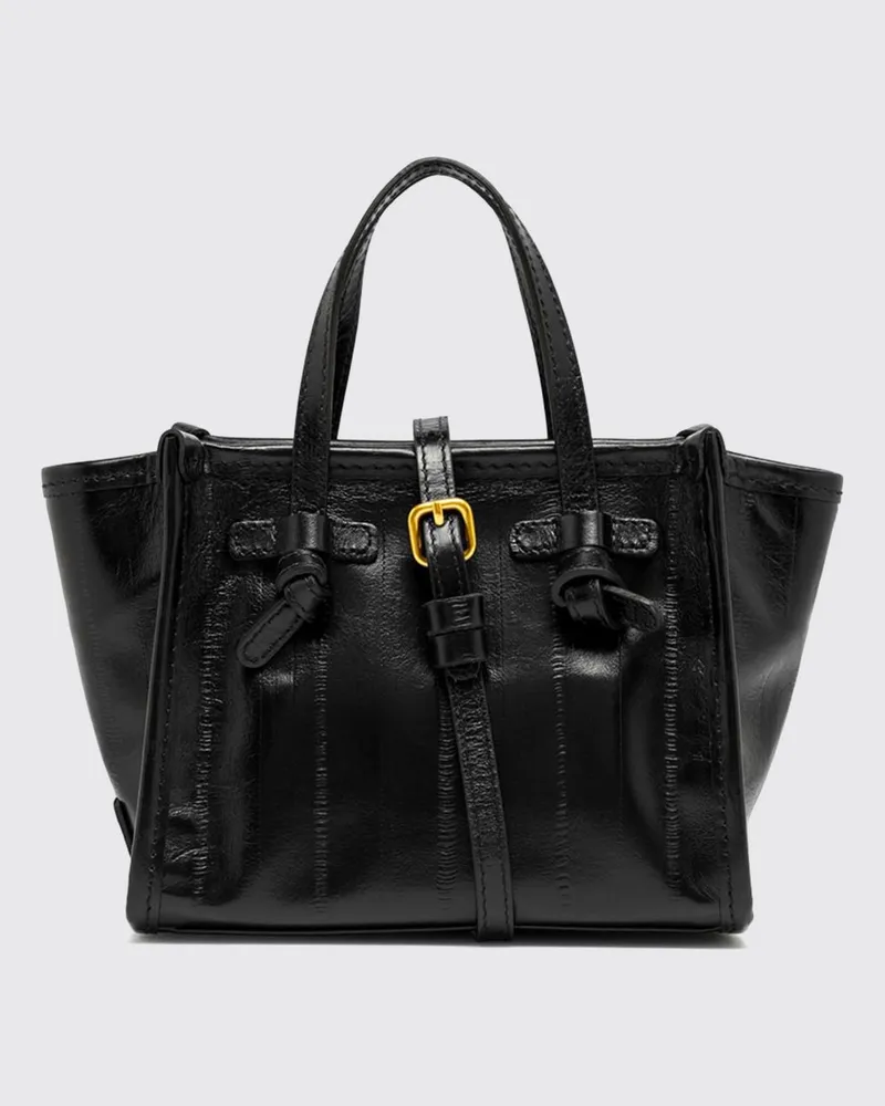 Gianni Chiarini Mini-Handtasche Miss Marcella aus Leder mit Schultergurt Schwarz