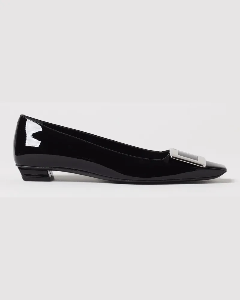 Roger Vivier Belle Vivier Ballerinas aus Lackleder Schwarz
