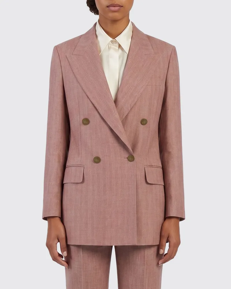 Jacob Cohën Nadelstreifen-Doppelreiher-Blazer Pink