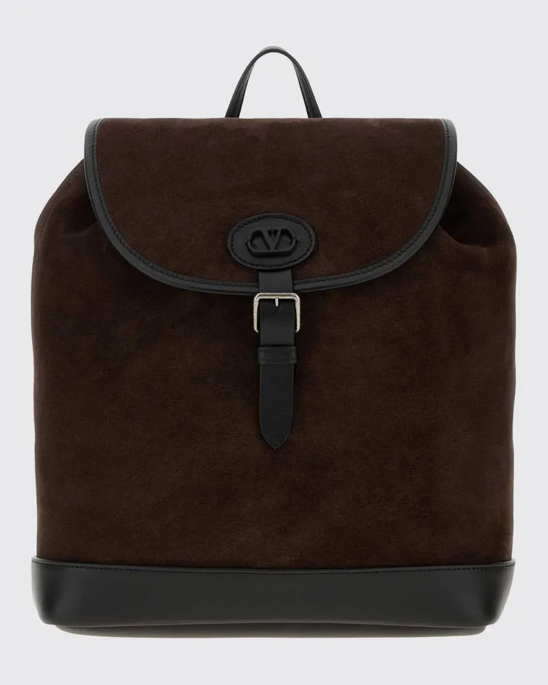 Valentino Garavani Antibes Rucksack aus Veloursleder mit VLogo Signature Dark