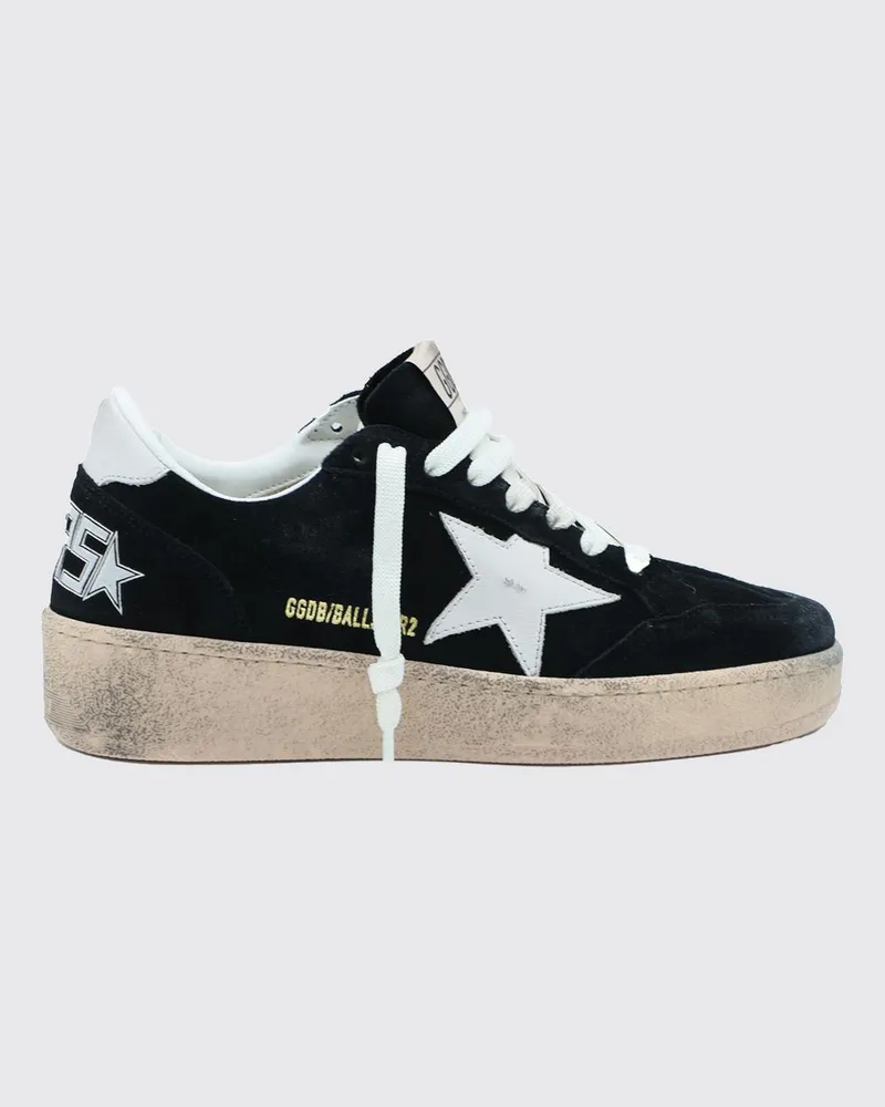 Golden Goose Ball Star 2 Wildleder-Sneaker von mit Used-Effekt Schwarz