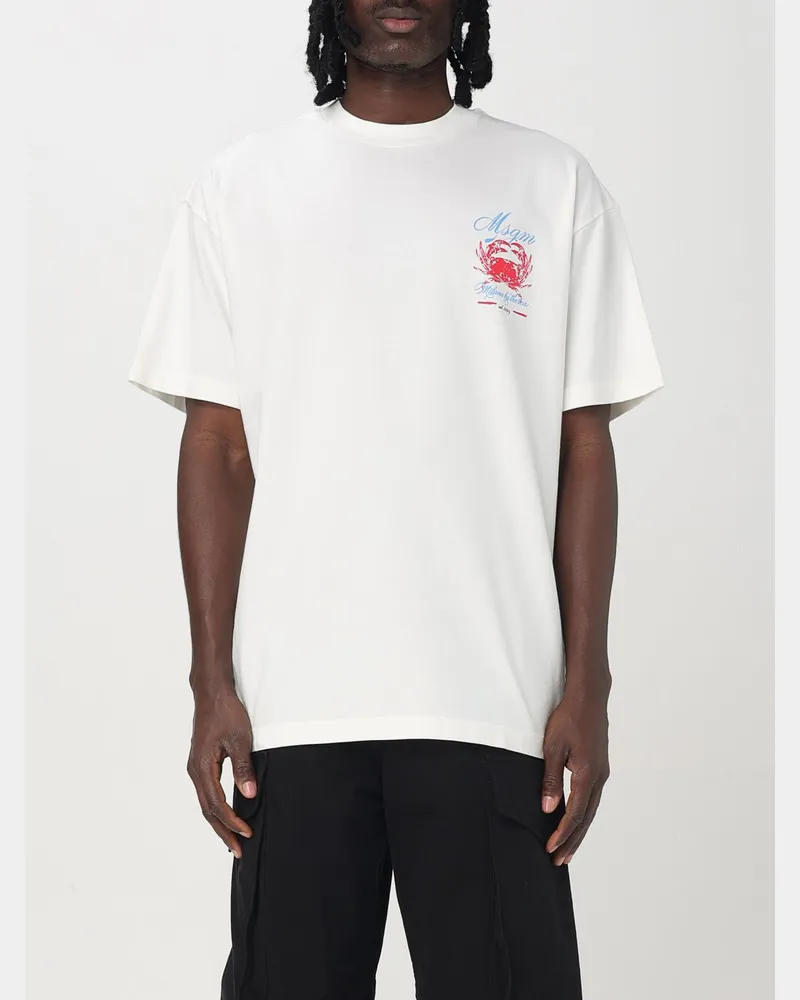 MSGM T-shirt herren Weiß