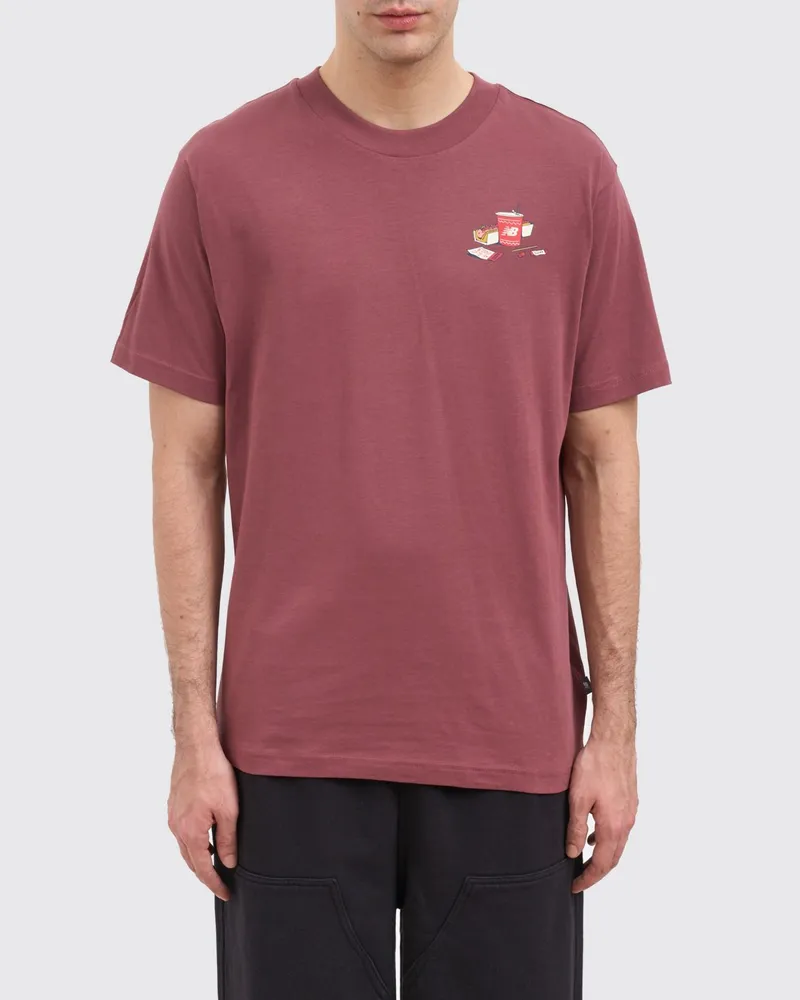 New Balance T-shirt herren Burgunderrot