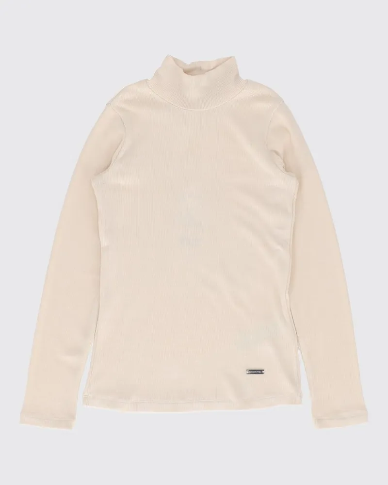Monnalisa Langärmeliger Rollkragenpullover von für Jungen aus Viskosemischung Weiß