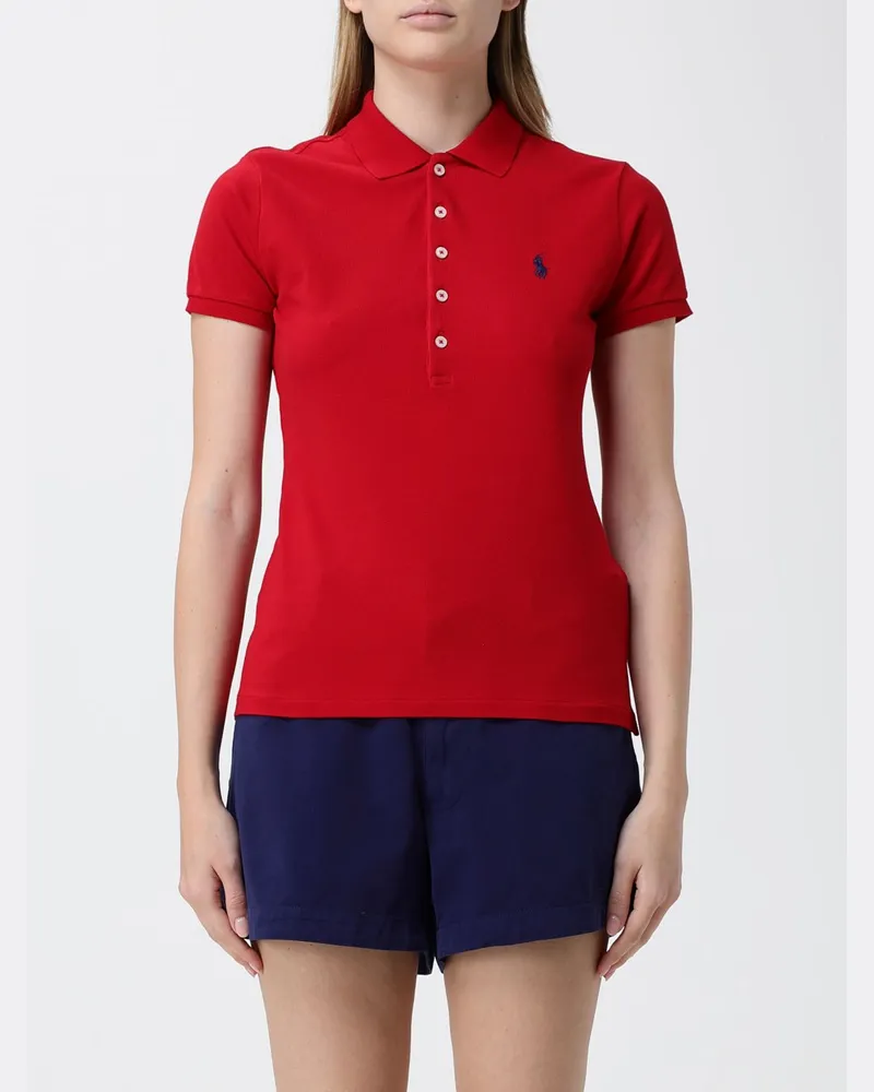 Ralph Lauren Baumwoll-Polohemd mit Logo Rot