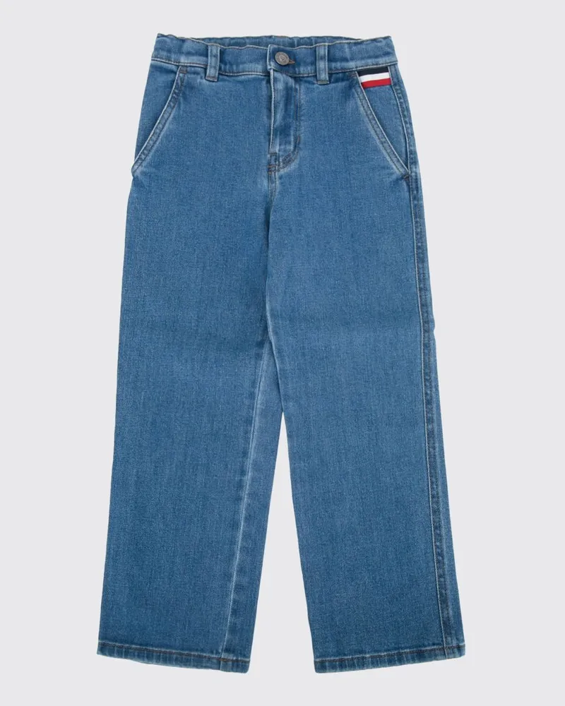 Moncler Regular-Fit-Denim-Jeans für Jungen mit Logo Blau