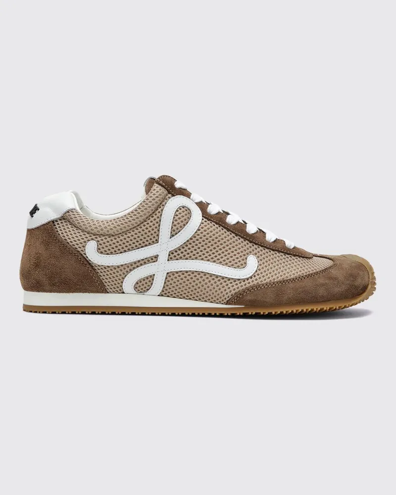 Loewe Ballet Runner 2.0 Sneakers aus Mesh und Veloursleder Beige