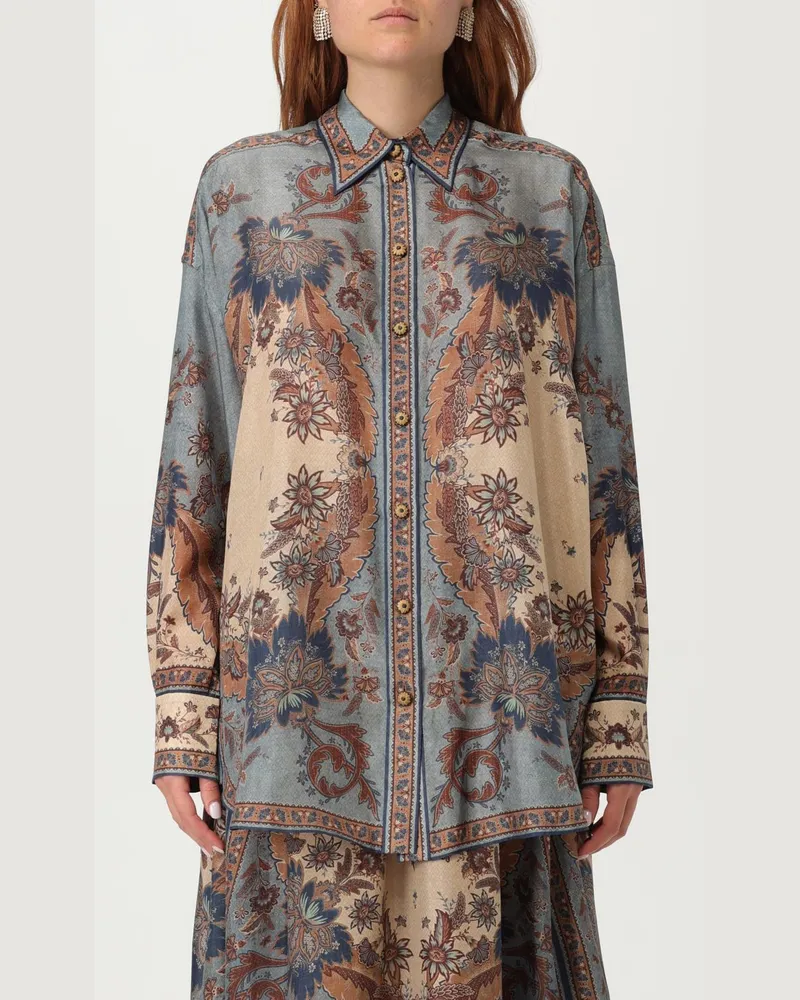 Zimmermann Hemdbluse damen Blau