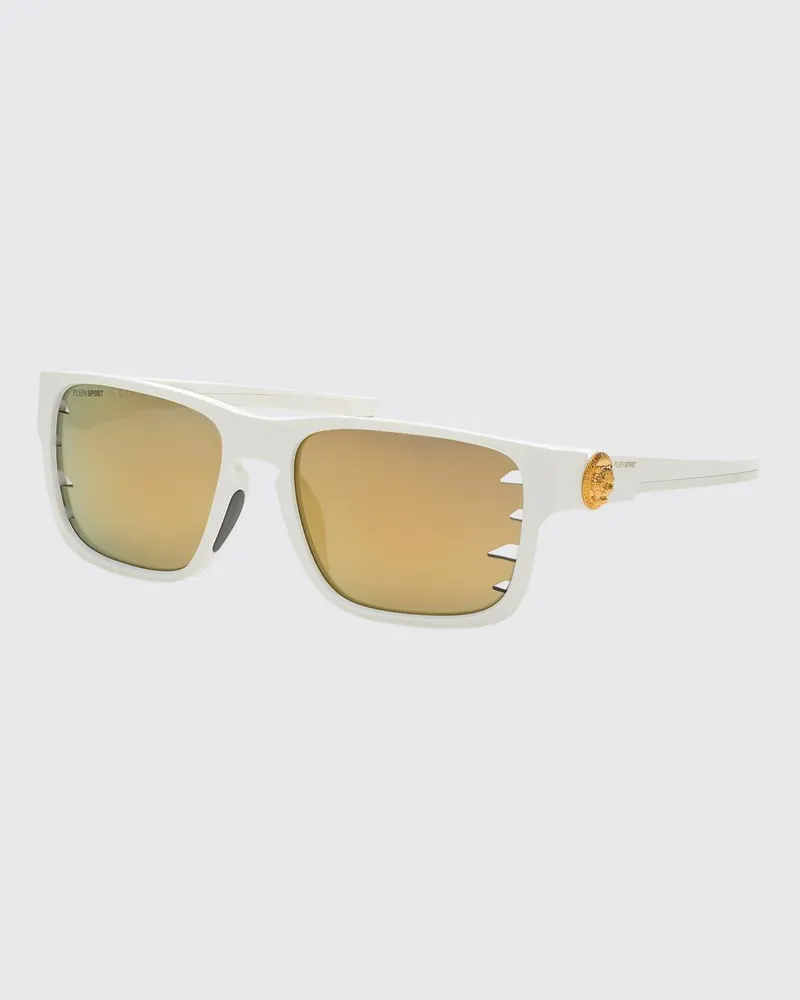 Philipp Plein Sonnenbrille Gaze aus Acetat Weiß
