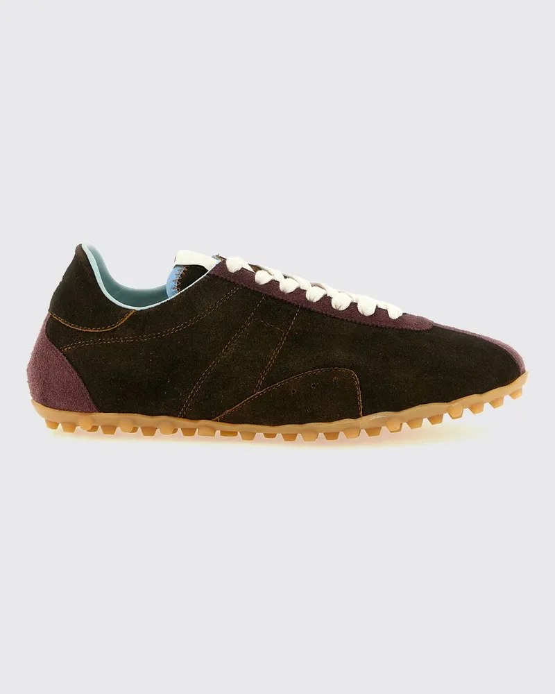 Maison Margiela Sprinters Low-Top-Sneakers aus Kalbsveloursleder Braun