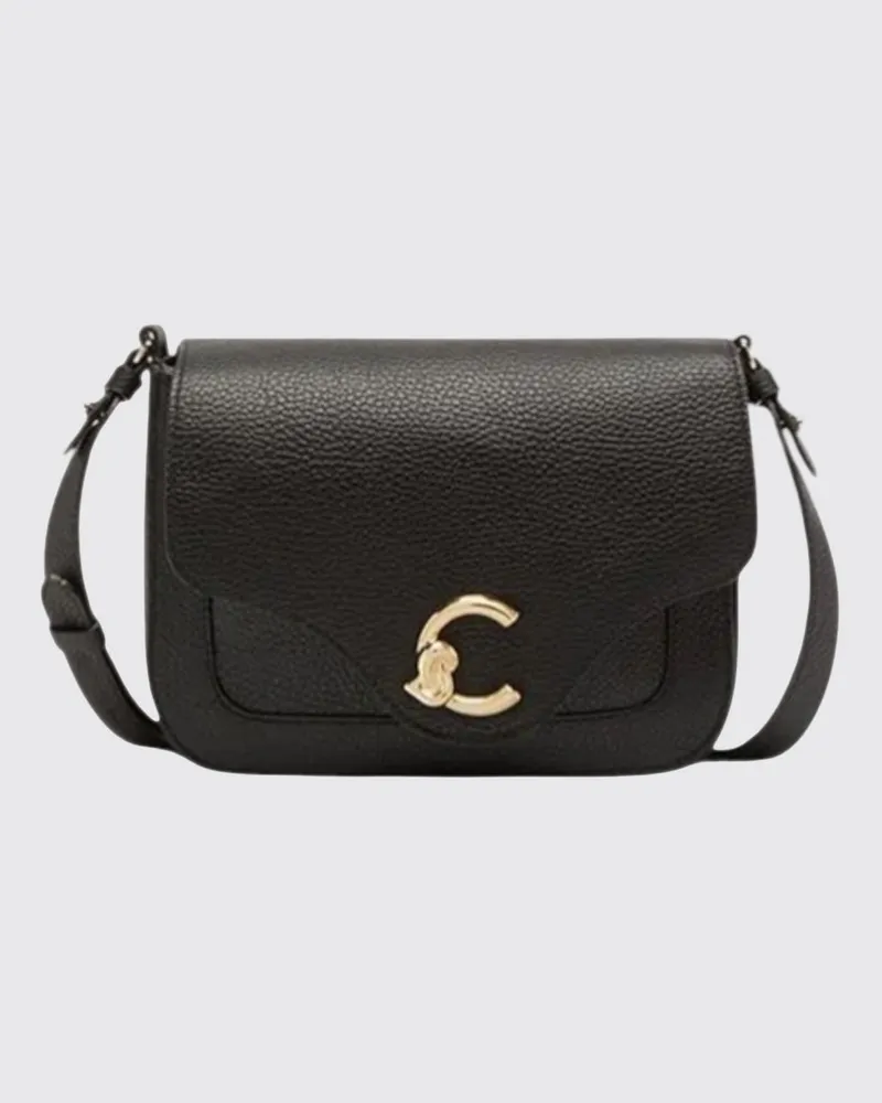Coccinelle C-Me Tasche aus genarbtem Leder Schwarz