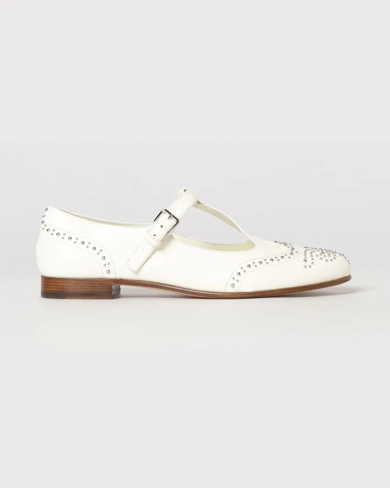Church's Opal Ballerinas aus Nappaleder mit Nieten Ivory