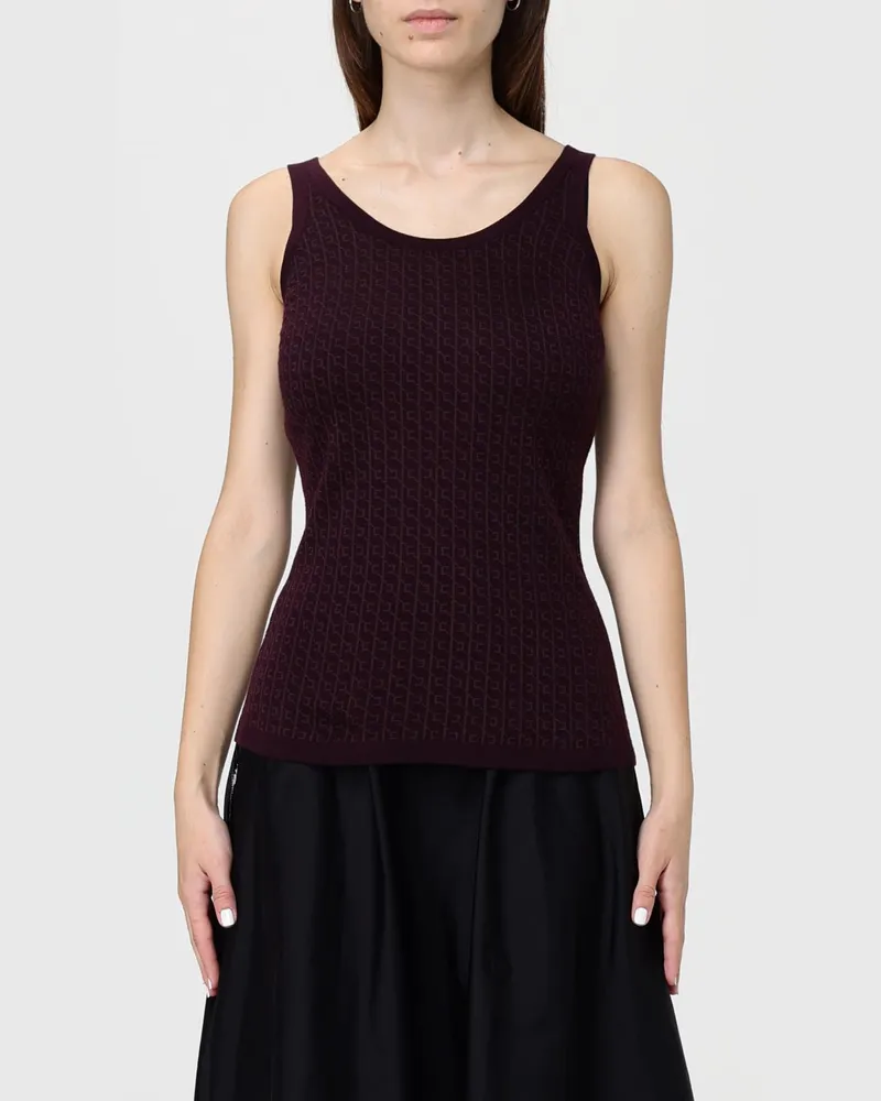Elisabetta Franchi Top damen Burgunderrot