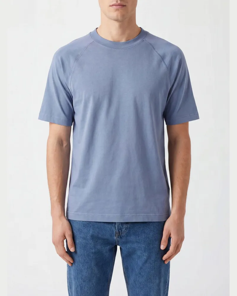 CIRCOLO 1901 Kurzärmeliges T-Shirt aus reiner Baumwolle mit Rundhalsausschnitt Avion