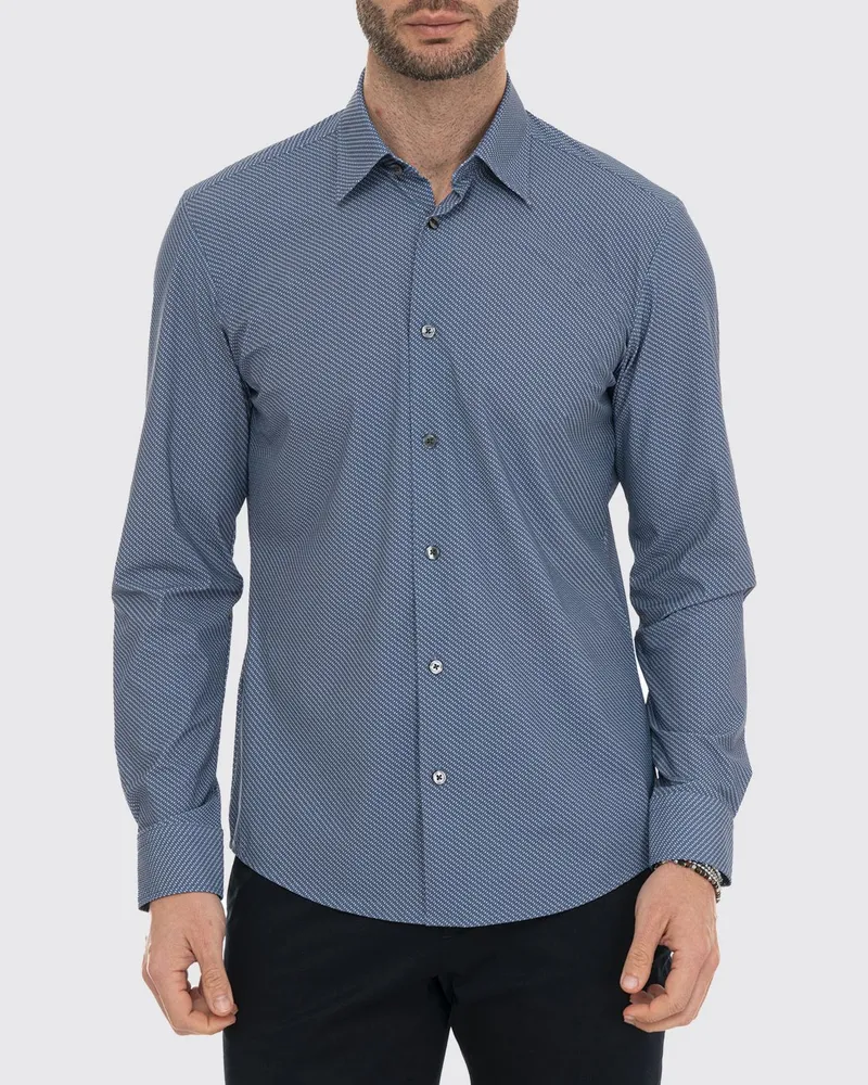 HUGO BOSS Slim Fit Hemd aus Jersey Denim