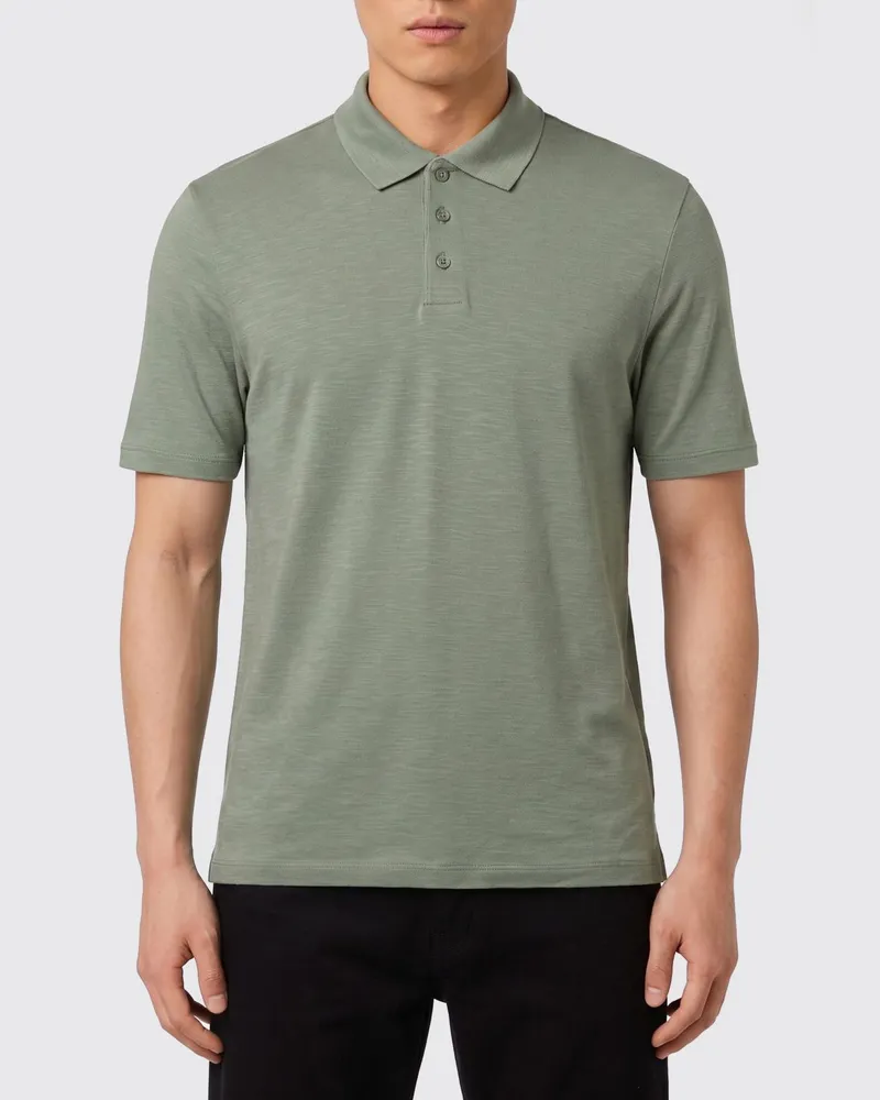 HUGO BOSS Leinenmisch-Polo Grün
