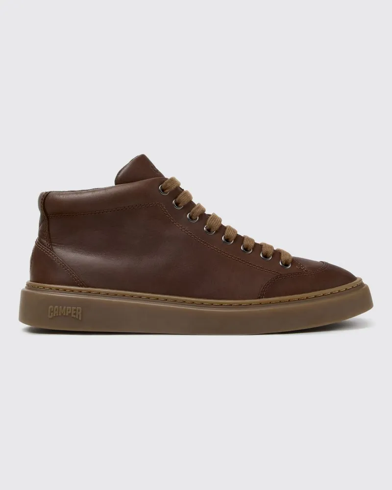 Camper Runner Twentyfive Mid-Top-Sneaker aus Glattleder mit gepolstertem Knöchel Braun