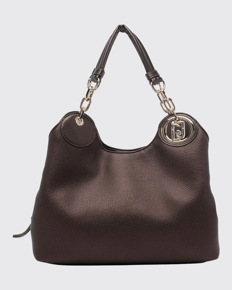 Liu Jo Schultertasche aus genarbtem Kunstleder mit doppeltem Henkel Braun