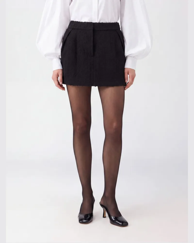 Magda Butrym Slim-Fit-Bleistift-Minirock aus Wollmischung Schwarz