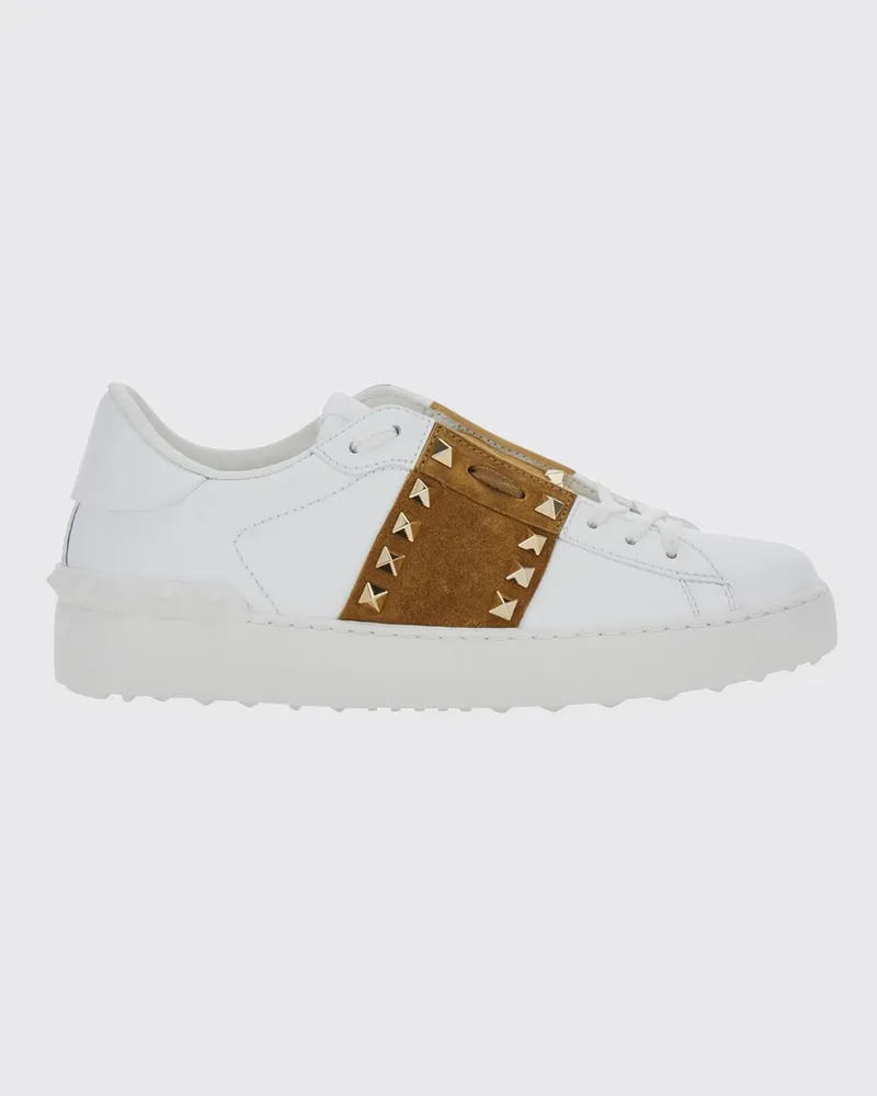 Valentino Garavani Rockstud Untitled Sneakers aus Kalbsleder mit Nieten Weiß