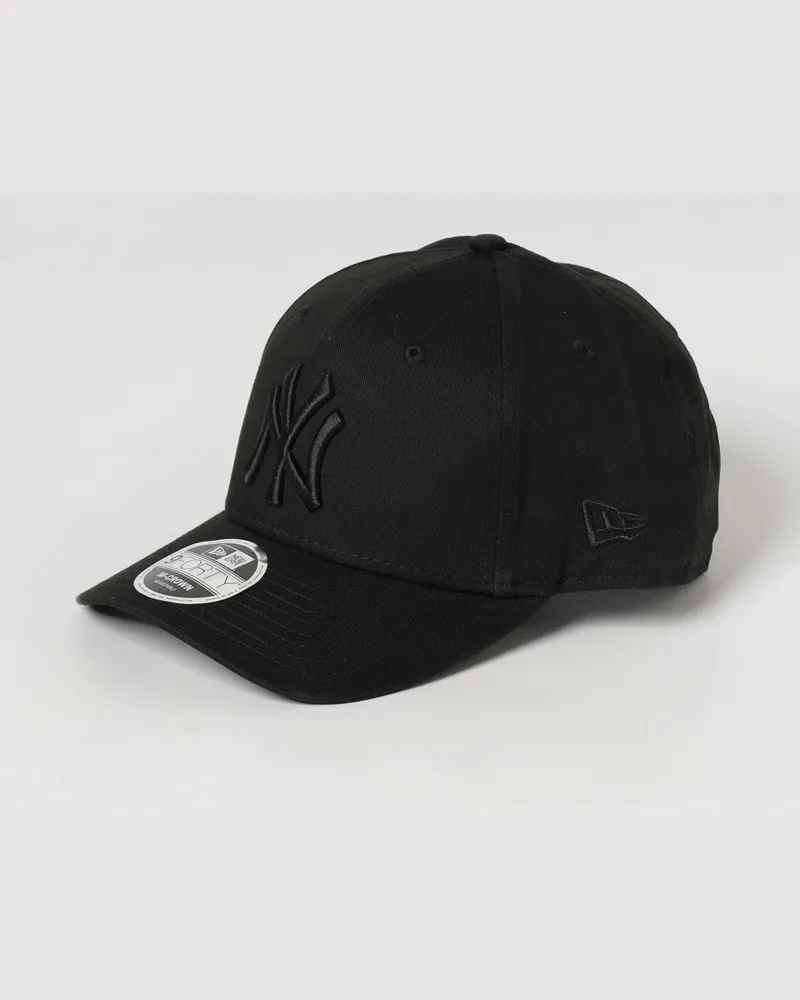 New Era 9Forty NY Yankees Baseballkappe aus Baumwolle mit gesticktem Logo Schwarz