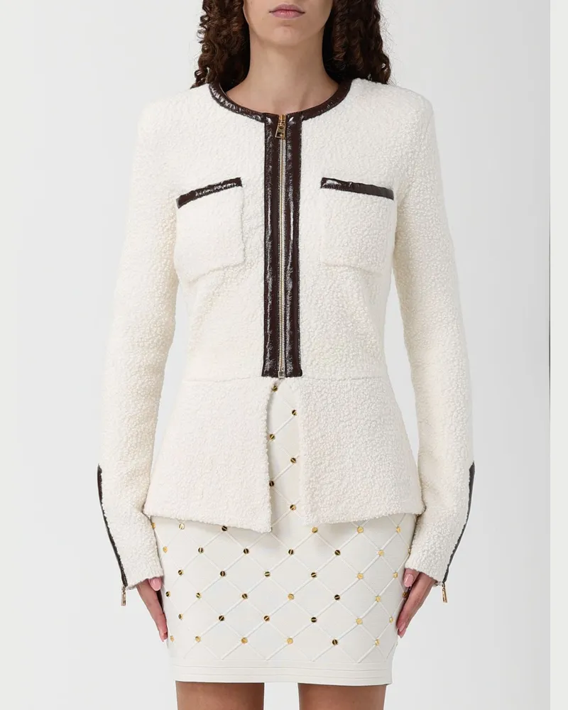 Elisabetta Franchi Strickjacke damen Weiß