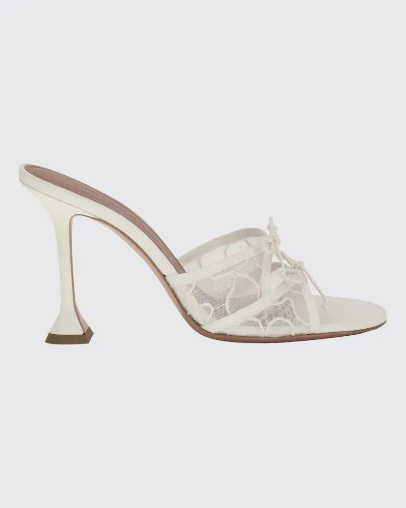 Amina Muaddi Schuhe damen Ivory