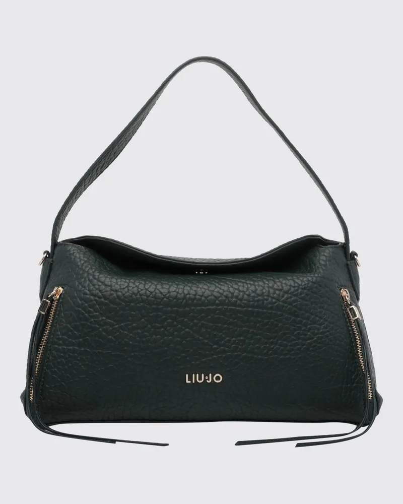Liu Jo Hobo-Tasche aus genarbtem Kunstleder mit Griff und abnehmbarem Gurt Grün
