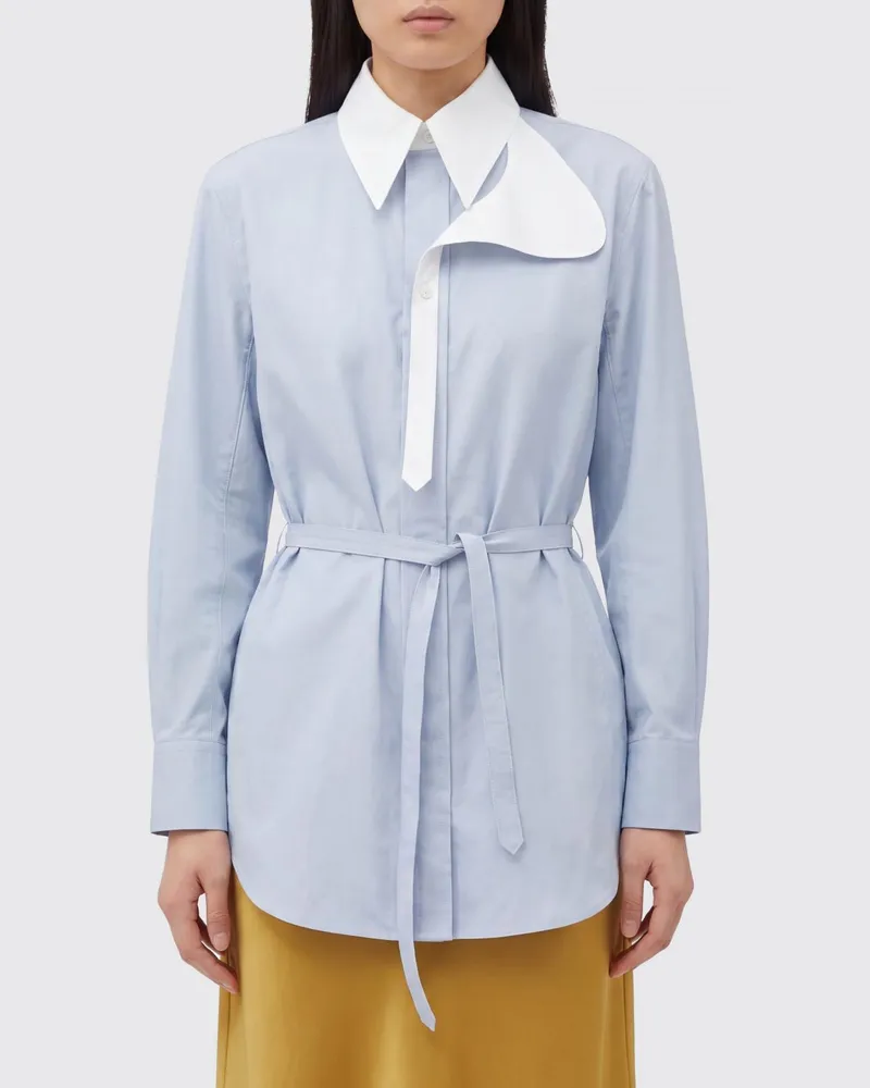 Bottega Veneta Popeline Hemd Blau