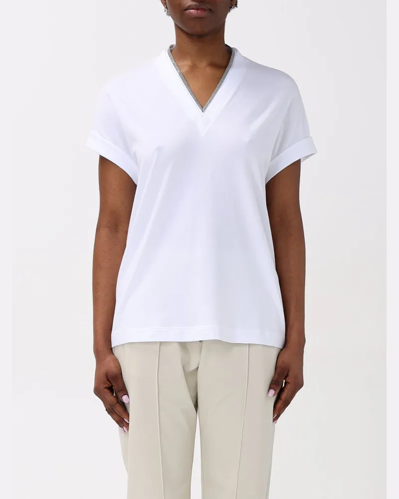 Brunello Cucinelli T-shirt damen Weiß