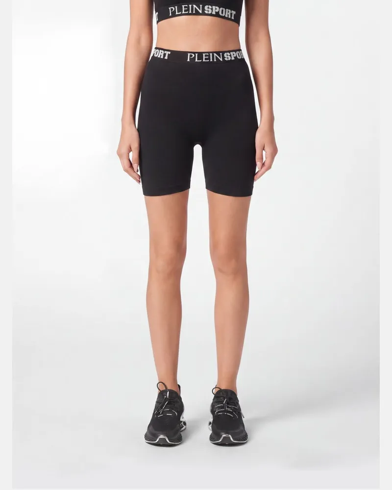 Philipp Plein Shorts aus technischem Stretch-Gewebe Schwarz