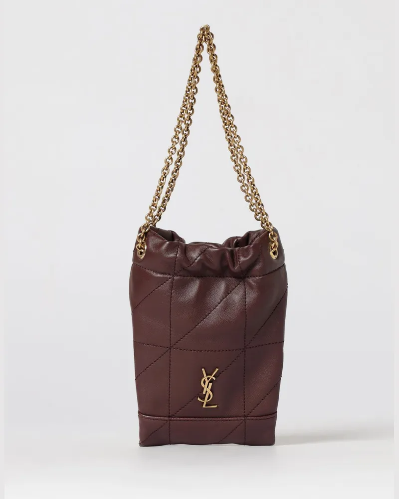 Saint Laurent Clutch damen Burgunderrot