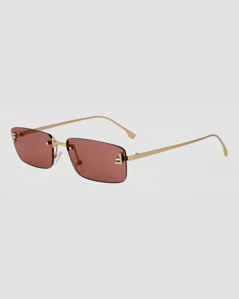 Fendi First Sonnenbrille aus Metall Pink