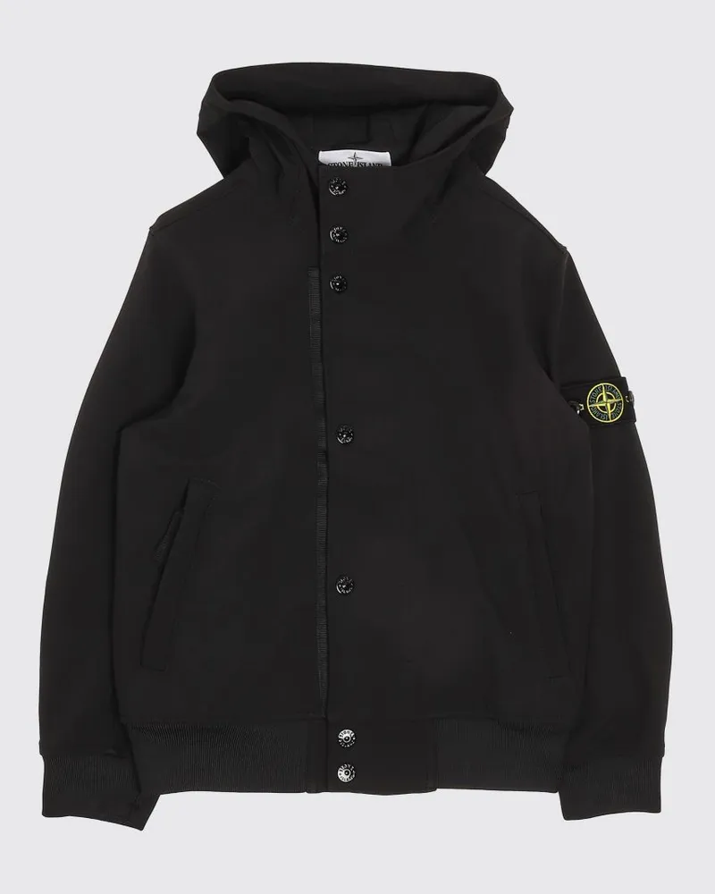 Stone Island Jacke aus technischem Nylon Schwarz