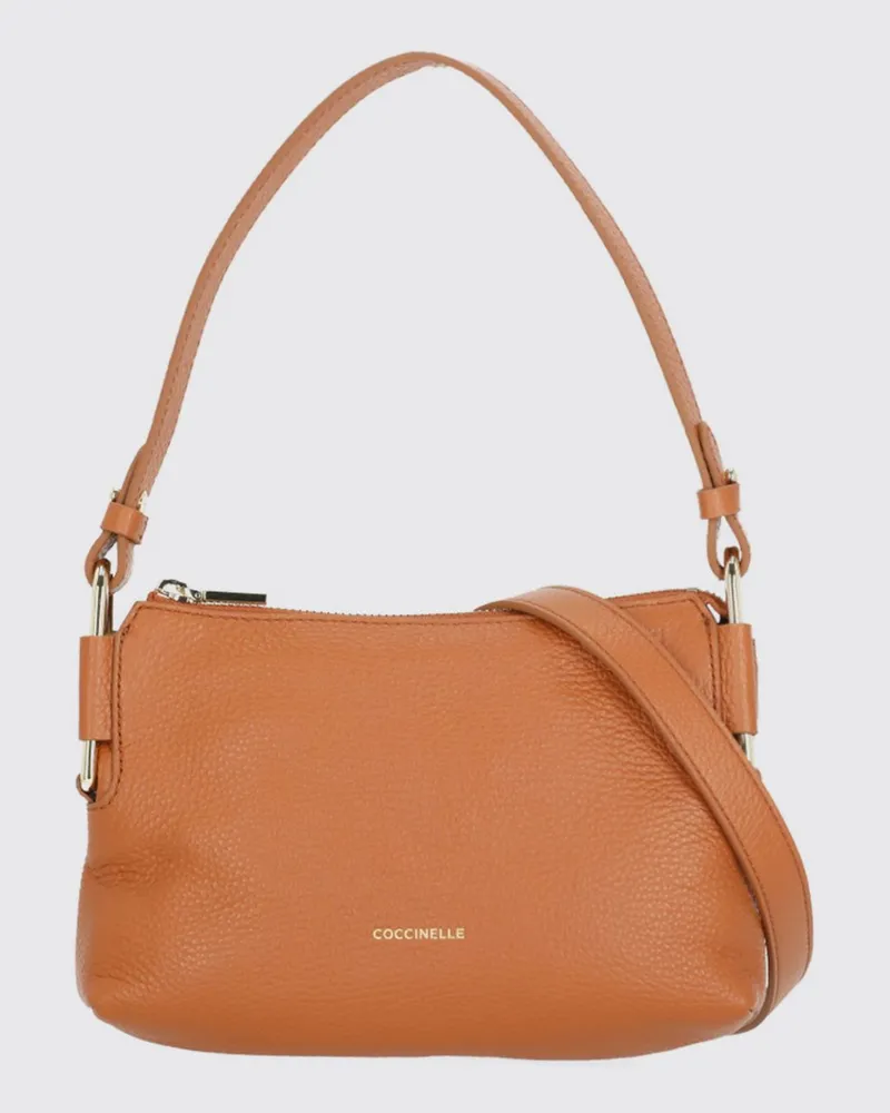Coccinelle Rebekka Tasche aus genarbtem Leder Brick
