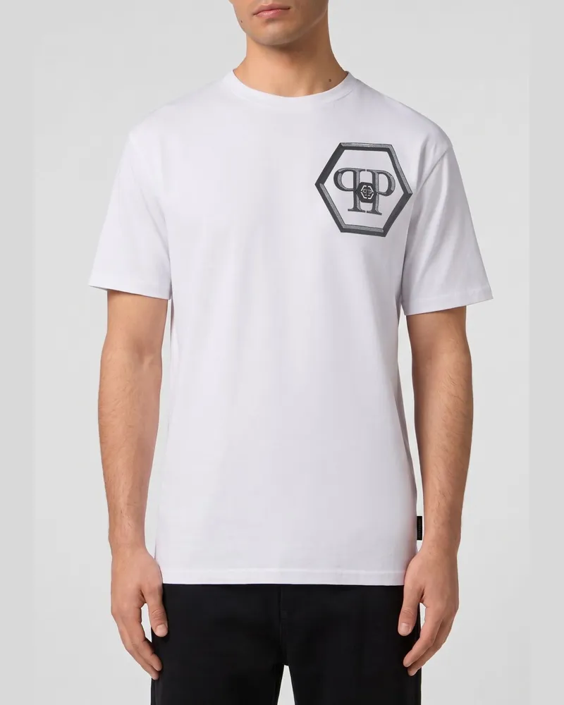 Philipp Plein PP Baumwoll-T-Shirt Weiß