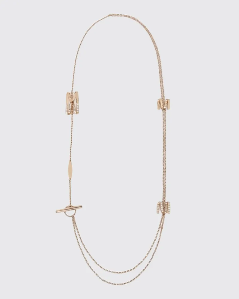 Max Mara Tenzone-Halskette von aus Metall und Harz mit gestickten Details Weiß