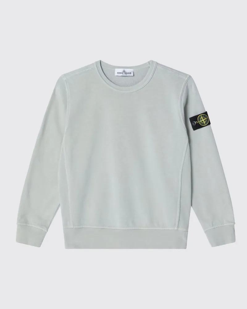 Stone Island Baumwoll-Rundhalspullover Grau