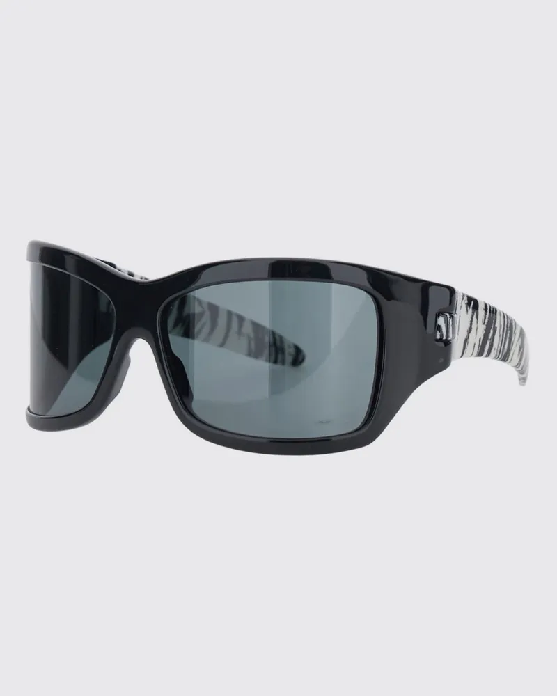 Bottega Veneta Masken-Sonnenbrille aus Acetat mit Zebra-Print Schwarz