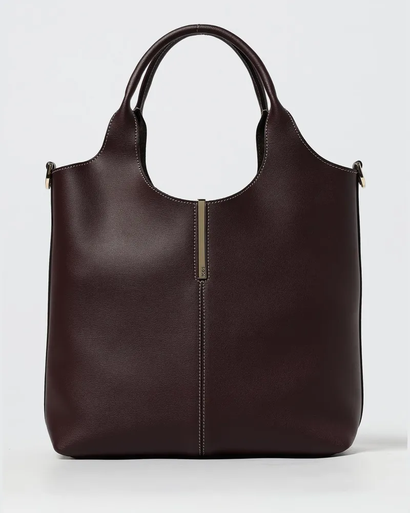 TOD'S Schultertasche damen Burgunderrot