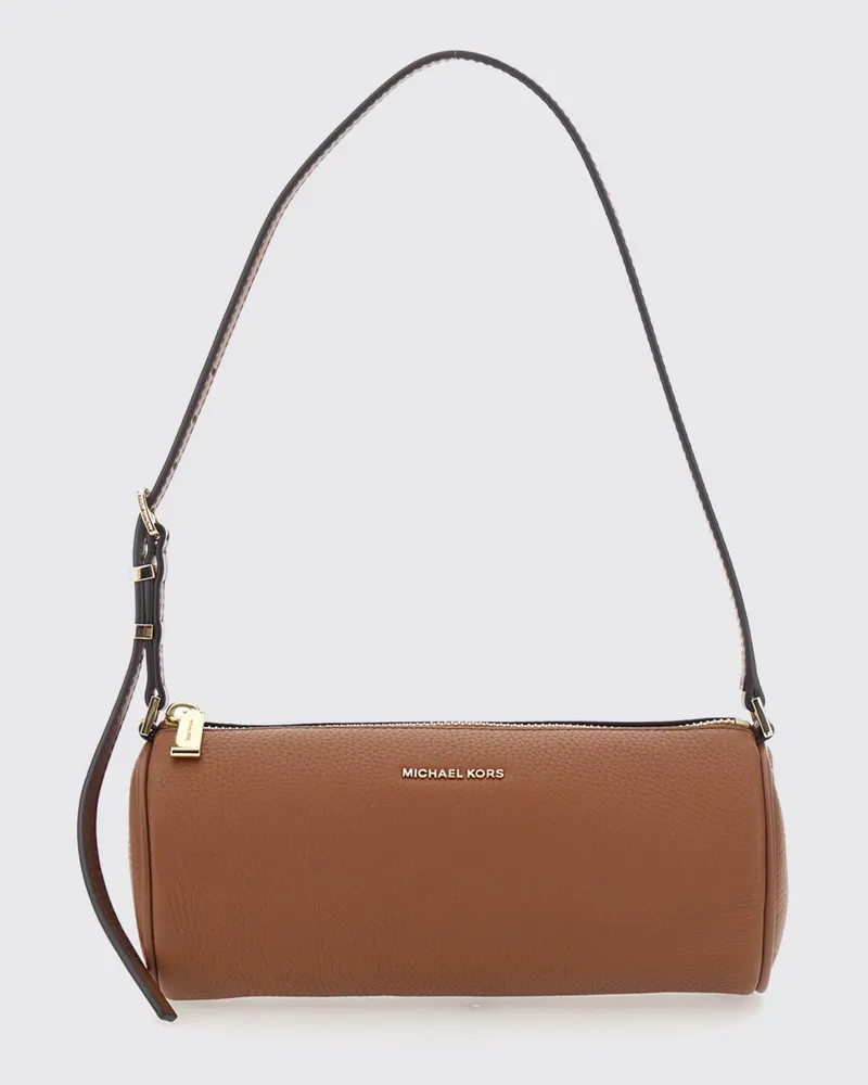 Michael Kors Izzy Tasche aus genarbtem Leder Braun
