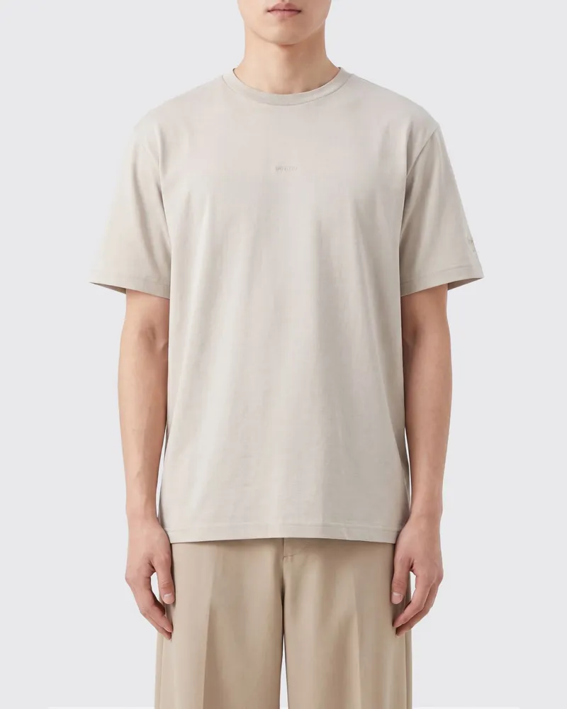 TATRAS Rundhals-T-Shirt aus Baumwolle mit Ton-in-Ton-Logo auf der Brust Grau