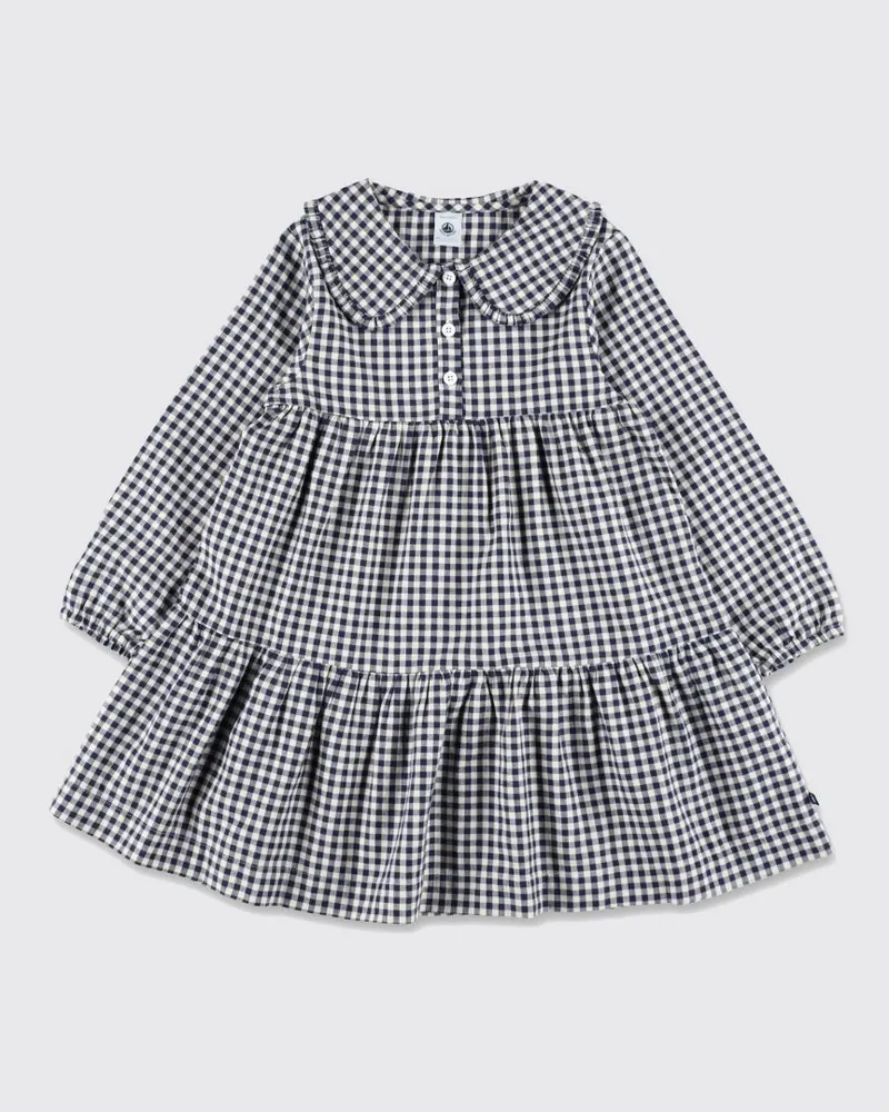 Petit Bateau Kleid kinder Grau