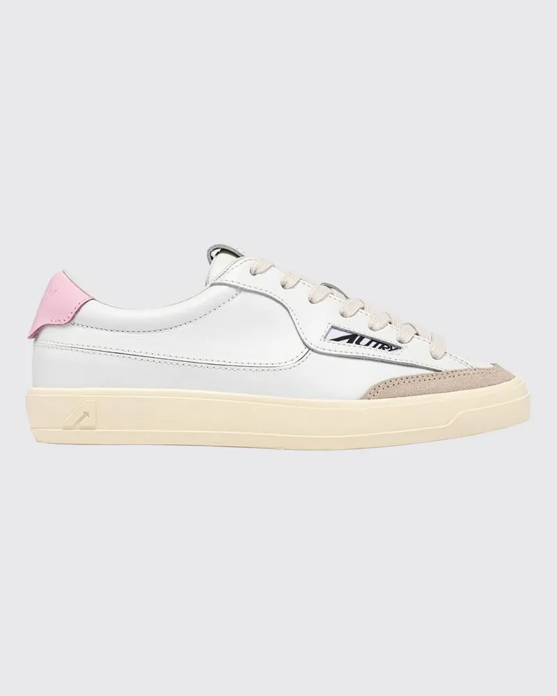 AUTRY Windscape Zweifarbige Sneaker aus Leder und Veloursleder mit Gummisohle Weiß