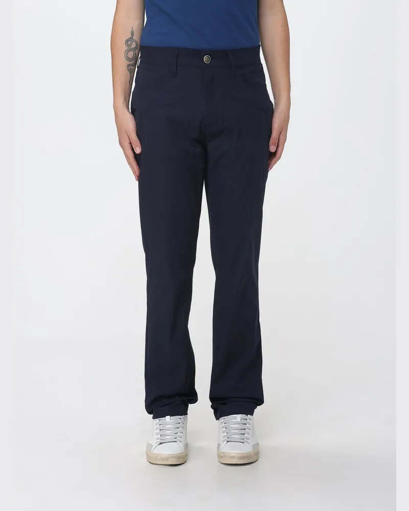 Jeckerson Slim Fit Hose aus Gabardine Blau