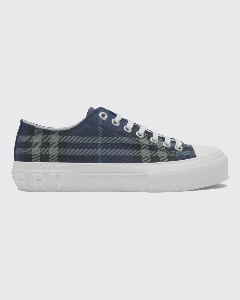 Burberry Jack Sneakers aus Baumwolltwill mit Karomuster Beige