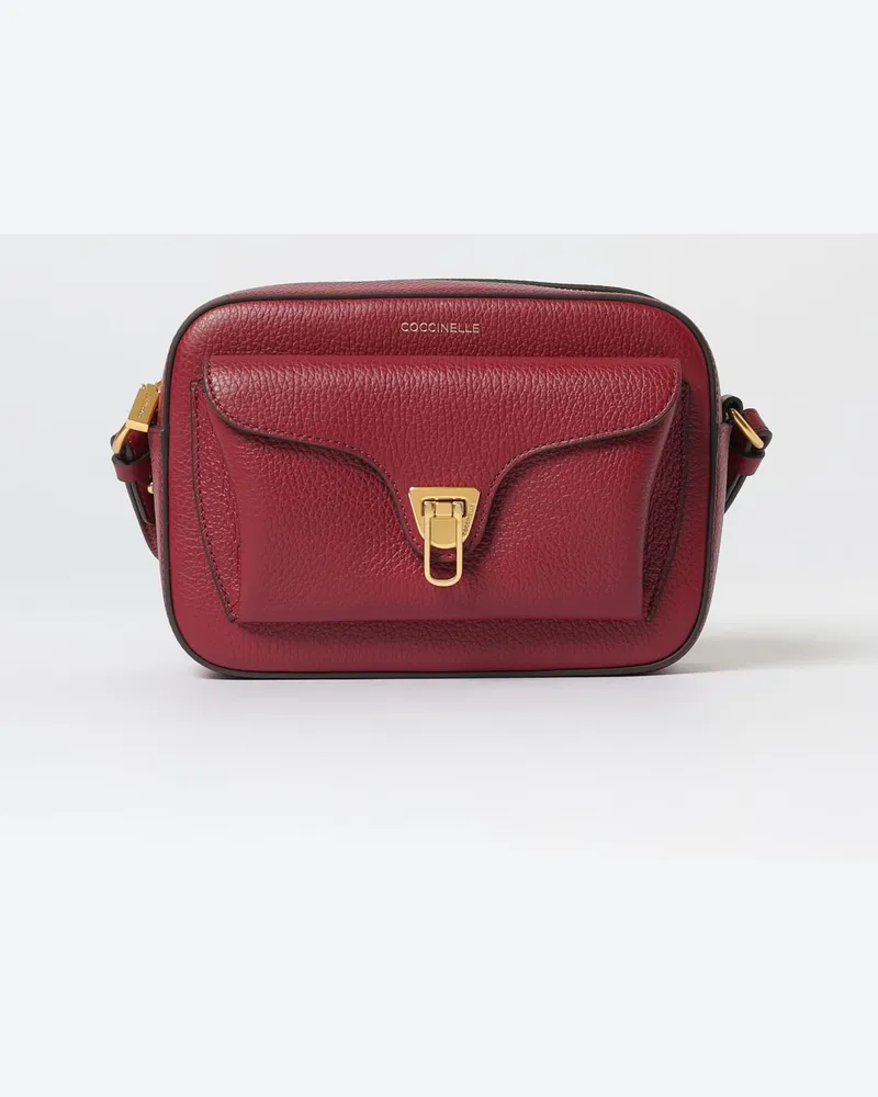 Coccinelle Schultertasche damen Burgunderrot